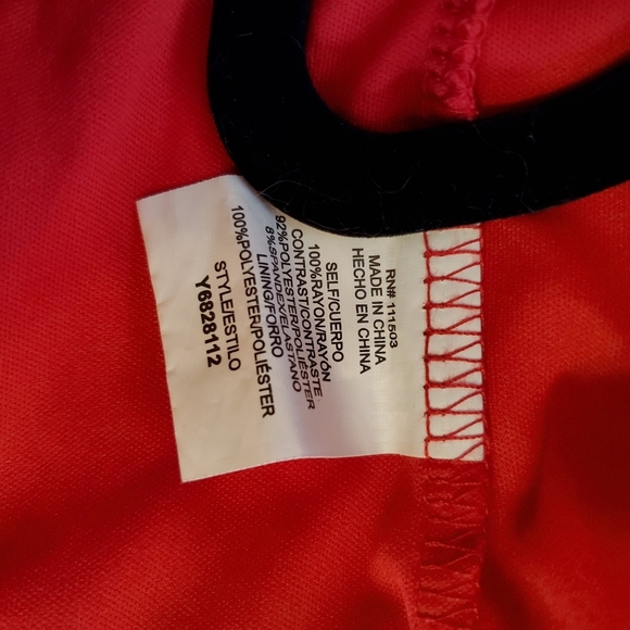 AUW Red Crochet Panel Tank Tunic Dress - Picture 5 of 7